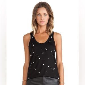 Rag & Bone splatter black tank top sz Xs